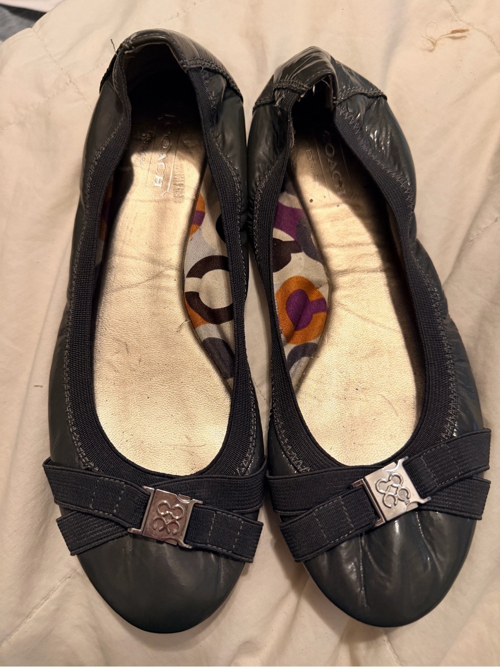 Coach Dwyer Patent Leather Ballet Flats